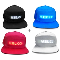 Gorra LED con Pantalla Programable por Aplicación, Gorra LED Intermitente para Fiestas, Letras en Varios Idiomas, Gorras con Iluminación LED