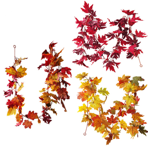 Autres fleurs et plantes <span class=keywords><strong>d</strong></span>écoratives <span class=keywords><strong>Feuilles</strong></span> <span class=keywords><strong>d</strong></span>'érable artificielles <span class=keywords><strong>Feuilles</strong></span> <span class=keywords><strong>d</strong></span>'<span class=keywords><strong>automne</strong></span> suspendues <span class=keywords><strong>Décoration</strong></span> Guirlande de vigne Verdure suspendue - Product Image 2