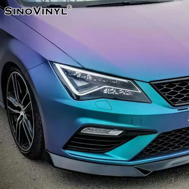 Krom gökkuşağı safir mavi fabrika doğrudan satış araç vücut renk değişimi grafik sarma araba Sticker vinil Film