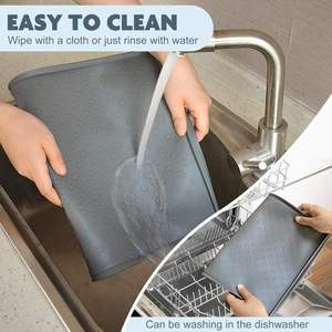 Sıcak Ürünler Özel Silikon Evcil Hayvan Besleme Matı Kedi ve Köpek Kaymaz Su Geçirmez Köpek Askılı Kenarlı Dökülme Önleyici Kase Matı Evcil Hayvan Yer Matı - Product Image 4