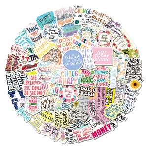 Fabricant de phrases de récompense Mots de motivation inspirants positifs Autocollants découpés en vinyle pour ordinateur portable Skateboard - Product Image 6