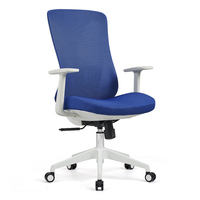 Chaise de bureau pivotante exécutive moderne, neuve, confortable, avec support lombaire, appui-tête en tissu de qualité supérieure, idéale pour la maison et l'école