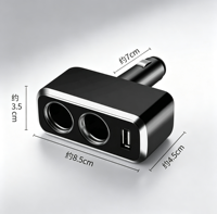 Adaptateur de chargeur de voiture universel 12V-24V 2 voies, prise allume-cigare de voiture, chargeur double USB