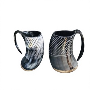 Natural Crafts Viking Horn Mugs Birthday Gift <b>Set</b> Engraving Beer Mug Finest Quality Lightweight Dishwasher Safe Eco Friendly - Product Image 3