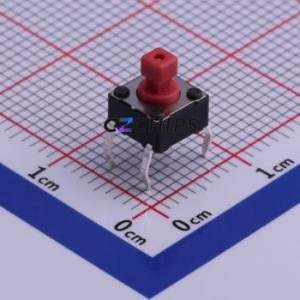 DTS-644R-V Tactile Switch Through hole Component (THT) Switch Single Pole Single Throw Rectangle Button Through Hole 6.2mm - Product Image 1