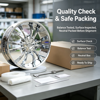 Jante en alliage coulé chromé 26x10 ET20 5x127 5x135, jantes de luxe à rayons multiples et à déport profond pour SUV et pick-up de luxe