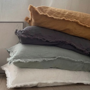 Custom Home <b>Sofa</b> Decor Solid Envelope French Linen Flax Cushion <b>Covers</b> Fringed <b>Throw</b> <b>Cover</b> <b>Covers</b> Pillowcase - Product Image 5