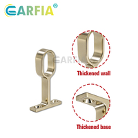 Support de tringle de penderie en alliage de zinc de haute qualité, base carrée courte, pour suspension au plafond, quincaillerie de mobilier