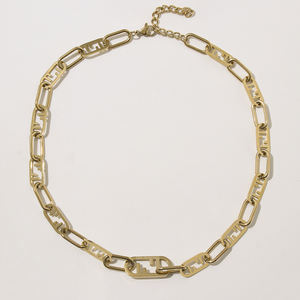 สร้อยคอชoker ดีไซน์เนอร์แบรนด์ดัง ขายส่ง ทำจากสแตนเลส ประดับเพชรซิคอน ชุบทอง สไตล์คริสเตียน ทันสมัย เครื่องประดับจีน - Product Image 3