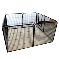 Barrière métallique pliable et détachable, 6 panneaux, robuste, parc, niche pour chien, clôture en treillis métallique, chenil pour chien
