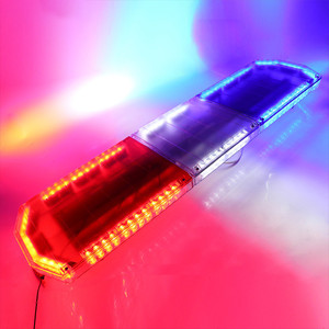 Barra Luminosa Rotante per Ambulanza DC12V Luce Rossa <span class=keywords><strong>e</strong></span> <span class=keywords><strong>Blu</strong></span> con Altoparlante Sirena - Product Image 1