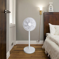 Ventilateur sur pied portable 12V DC à fonctionnement silencieux, avec oscillation automatique, minuterie 8 heures, pour usage domestique et rangement facile