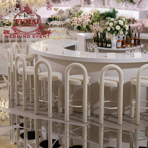 Modern Velvet High Chair <b>Stool</b> Bar Kitchen Barstools for Outdoor Hotel <b>Dining</b> Mall Luxury - Product Image 1