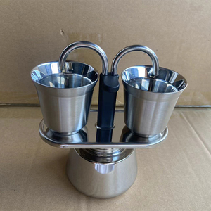 <span class=keywords><strong>Cafetière</strong></span> Moka <span class=keywords><strong>italienne</strong></span> personnalisée en acier inoxydable à 2 tasses avec double valve, portable, pour le café expresso, idéale pour les entreprises et le camping - Product Image 5