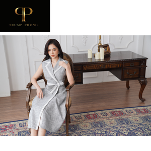 Abrigo de plumón de algodón 100% de alta calidad para mujer, A elegante vestido de línea acampanado, elegante y hermoso estilo informal acolchado de Vietnam - Product Image 3