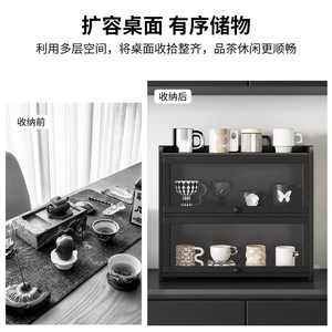 Multi-layer desktop dustproof storage rack, cosmetic cup holder, coffee and tea cup display and storage cup rack - Product Image 4
