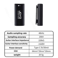 Carte son interne JOYO Cab haute fidélité, plug-and-play, pour instruments de musique, enregistrement, mini-mixeur audio haute fidélité