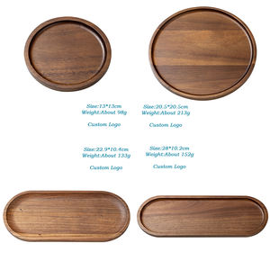 ถาดไม้อาเคเชียที่ให้บริการอาหารจานไม้รูปเมฆ/ใบไม้สำหรับตกแต่งอาหารชาร์เทอรีขนมปังขนมปิกนิกเป็นมิตรกับสิ่งแวดล้อม - Product Image 4