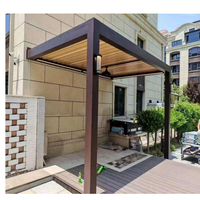 Fabrication de tonnelles de jardin de luxe, tonnelle imperméable, pavillon extérieur, systèmes de pergola en aluminium, pergola