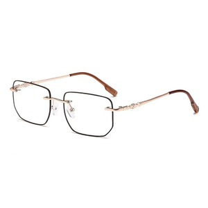 European and American-style cross-border trimming fashion sensitive color change anti-blue light <b>frameless</b> metal <b>frame</b> advanced - Product Image 5