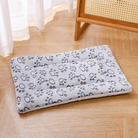 Couverture réversible double couche pour animaux de compagnie, tapis chaud pour chat avec imprimé animal, fonction chauffante, couverture pour petit chien