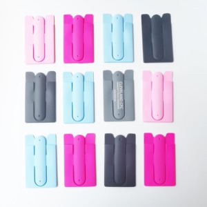 Support de téléphone portable en silicone personnalisé avec logo, fixation forte, porte-cartes de crédit en silicone pour cadeaux - Product Image 1