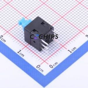 PB-22E18 Push Button Switch Through hole Component (THT),8x8mm Switch No Lock Rectangle Plunger 500mA 30V - Product Image 2