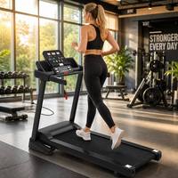 Caminadora Comercial para Gimnasio, 3.0HP, 1~18km/h, 0~15% Inclinación, Consola LED, MP3, Frecuencia Cardíaca, Carga Máxima de 150kg