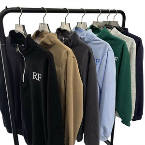 Custom Casual Letter Half-Zip Hoodie Loose Stand Collar <b>Long</b> Sleeve Slimming Men's Women's Coat Fitness Sports <b>Sweatshirts</b> - Product Image 1