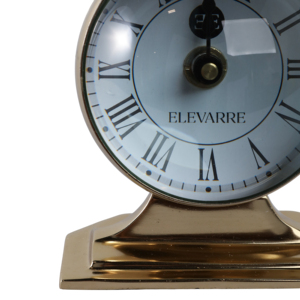 Orologio da Tavolo Classico Bifacciale in Metallo e Vetro per Soggiorno, Ufficio e Caminetto - Product Image 5