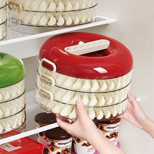 Organizador <span class=keywords><strong>de</strong></span> 3 Niveles para Almacenar Dumplings, Galletas, Wontons, Donuts, Contenedor para Refrigerador, Contenedor para Carne Fría, Contenedor para Tocino - Product Image 3