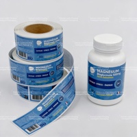 Étiquettes personnalisées holographiques pour produits de santé, autocollants pour bouteilles de nutrition, étiquettes imperméables anti-contrefaçon pour compléments alimentaires, impression d'étiquettes