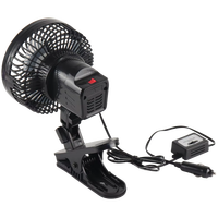 Ventilateur de refroidissement 12V pour voiture, à clipser, oscillant, avec prise allume-cigare, grille de protection entièrement métallique, pour camion, SUV, VR, OEM CE