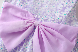 Hot Sale Wholesale Floral Toddler Baby Girl Dress <b>Big</b> <b>Bow</b> Kids Girls Summer Dress With Straw Hat - Product Image 4