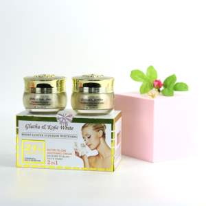 Gllutha Kojic白い朝と夜のクリーム強いホワイトニング輝く24Kゴールド肌漂白クリームダークスキン用 - Product Image 3