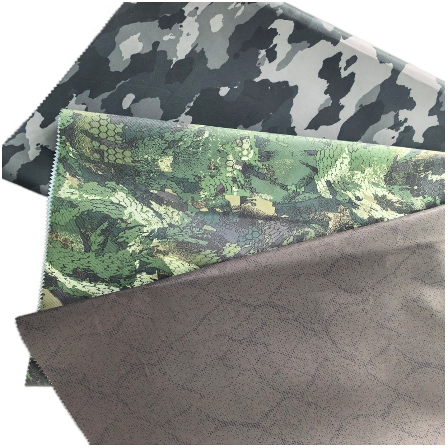 Printed 3-in-1 Waterproof & Breathable 100% Polyester Taslan Fabric 375GSM For Wading Fishing Pants Durable Hunting Clothing