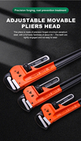 Clé à tuyau réglable en acier au carbone robuste, personnalisable, DIY, OEM, style américain durable pour la réparation automobile