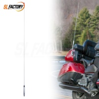 Antenne chromée durable pour moto, accessoires décoratifs, avec audio, confort et navigation, compatible avec Honda Goldwing GL1800 2001-2017