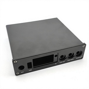 Aluminum Alloy CNC Audio Amplifier Case With <b>Usb</b> <b>Mic</b> Ir Subwoofer Control For Hi Fi Decoder Power Amp Enclosure - Product Image 1