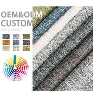 Tissu d'ameublement durable pour la maison, fil teint, tissé, dernières conceptions de tissu en velours pelucheux pour canapé