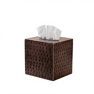Boîte à serviettes en cuivre antique pour hôtels et restaurants, présentoir de table, design martelé, distributeur de mouchoirs de salle de bain, facile à transporter - Product Image 1