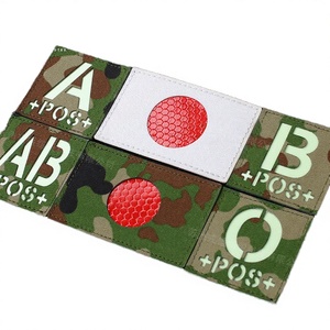 Blood Type POS+ Laser Cut Reflective Patches Glow in Dark PU Patches for Tactical Gear Equipment Customizable Colors Sizes - Product Image 4