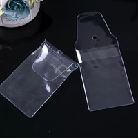 Sac à fermeture éclair personnalisé en PVC/EVA transparent, imprimé à l'écran, épaisseur 0,2 mm, imperméable, écologique, recyclable, pour lunettes, boucles d'oreilles, bijoux, colliers