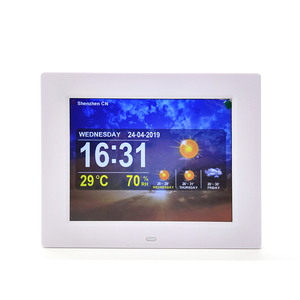 Hecho en China de 8 pulgadas digital de gran tamaño moviendo pared <span class=keywords><strong>reloj</strong></span> de alarma, con día y fecha del mundo la zona horaria - Product Image 6