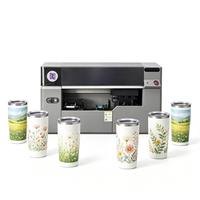 Nouvelle imprimante UV cylindrique de bureau HanHuang HH-DY80ZM pour bouteilles et flacons, production automatique élevée de plus de 1000 unités par jour, encre écologique, portable