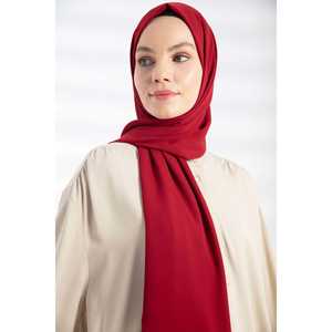 Chal de Crepé Color Cereza para Mujer, Abrigos Elegantes para Mujer - Product Image 3