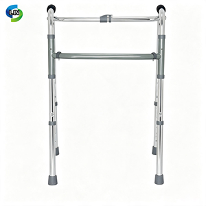 Folding Walking <b>Frame</b> Mobility <b>Walker</b> Adjustable Rollator for Elderly Patients Rehabilitation Use - Product Image 1