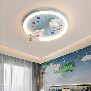 Lámpara de Techo LED de 36W con Protección Ocular, Regulable, para Habitación Infantil, Serie Avión, Astronauta, Planeta, Luz Interior para Dormitorio Infantil - Product Image 4