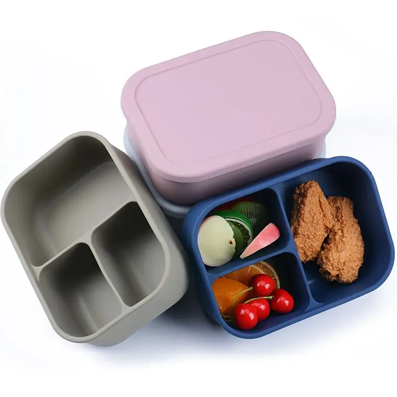 Новые продукты, 2023 Bento силиконовая BPA, бесплатная коробка для обедов, коробка для хранения еды, силиконовая коробка для хранения еды, Детская коробка для еды
