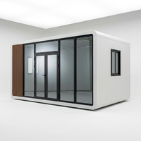 Cabine Apple préfabriquée entièrement meublée, hôtel mobile de luxe, cabine écologique préfabriquée, espace de bureau mobile modulaire